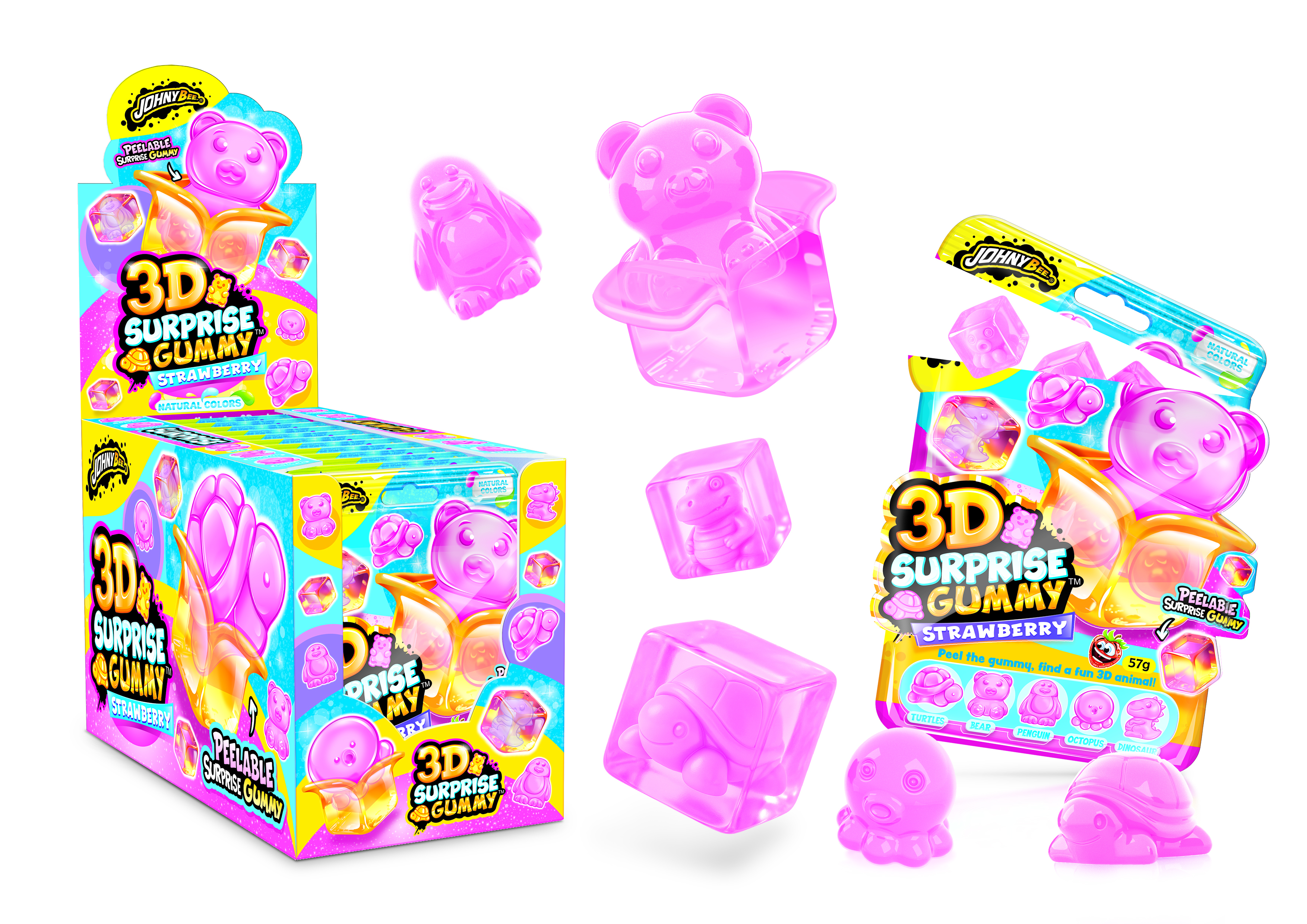 Мармелад Сюрприз 3D, Surprise Gummy 12шт, Johny Bee