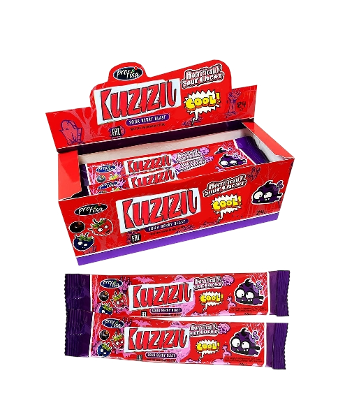 Жевательная конфета Zombie/Kuziziu chews sour berry blast кислый Ягодный микс 24шт*20гр