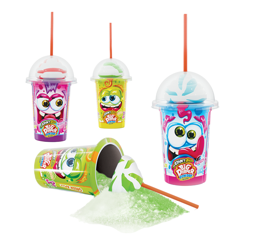 Леденец Dip n Lick Big Dipper с кислой пудрой в ведерке 12 шт Johny Bee Леденец Dip n Lick Big Dipper с кислой пудрой в ведерке 12 шт Johny Bee