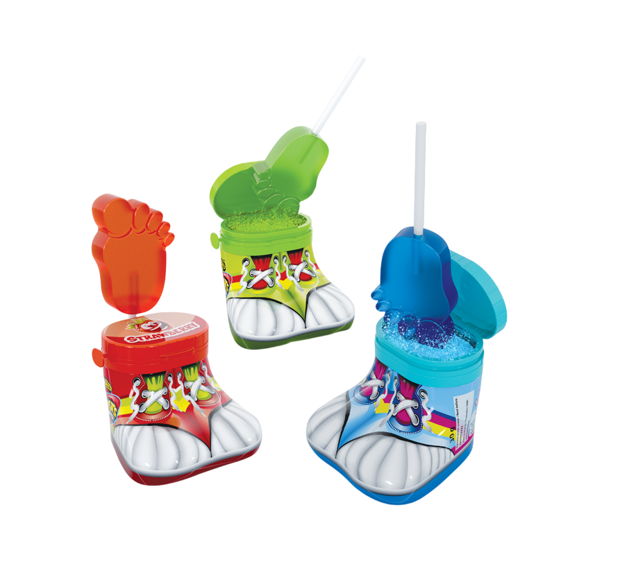Леденец Dip n Lick Ботинки с пудрой (Boots Dipper) 24 шт Johny Bee Леденец Dip n Lick Ботинки с пудрой (Boots Dipper) 24 шт Johny Bee