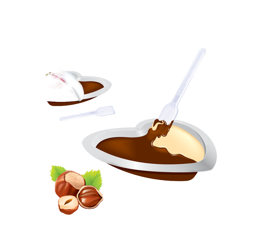 Шоколадный крем Johny Bee Сердечки 48 шт