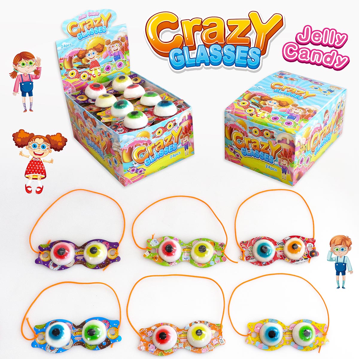 Мармелад 15г. Crazy glasses jelly 12*24шт Мармелад 15г. Crazy glasses jelly 12*24шт