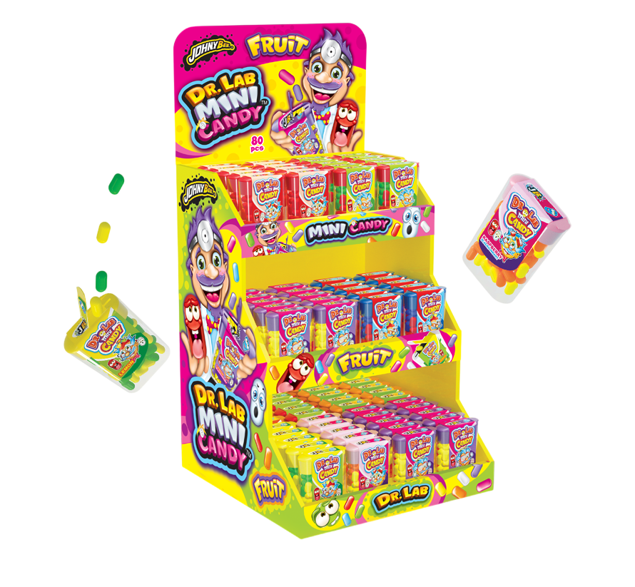Драже Dr Lab Mini Candy стенд Johny Bee 80 шт