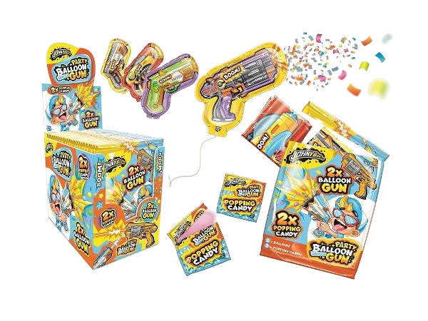 Шипучка + шары воздушные Сonfetti Gun 24шт, Johny Bee