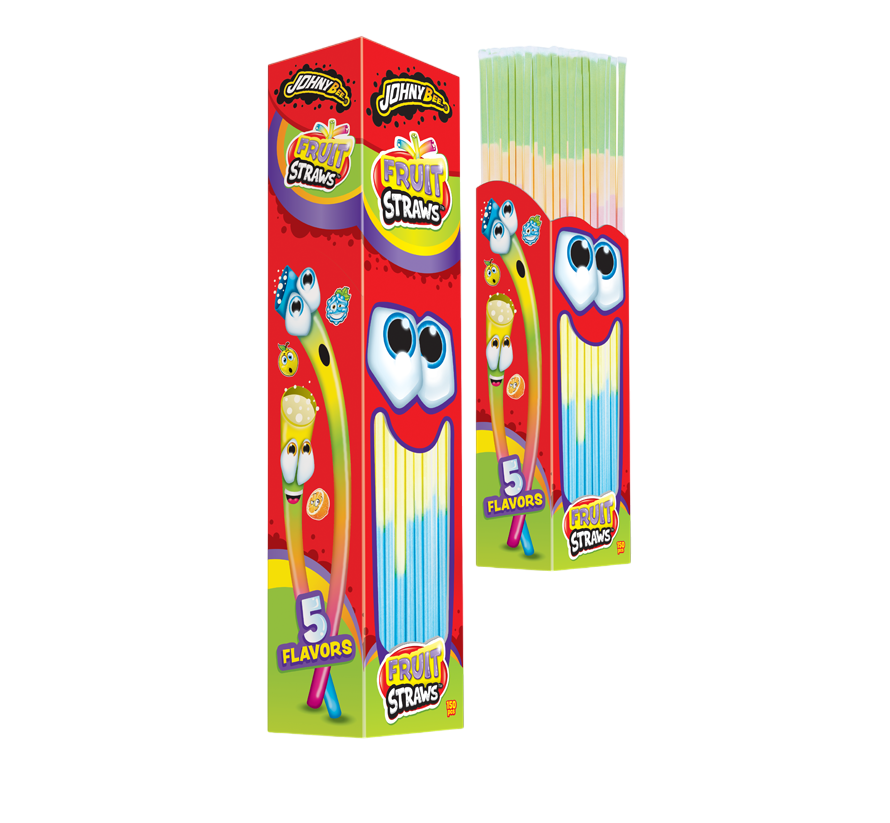 Шипучка в трубочке Fruit Starws фруктовая Johny Bee 150 шт Шипучка в трубочке Fruit Starws фруктовая Johny Bee 150 шт