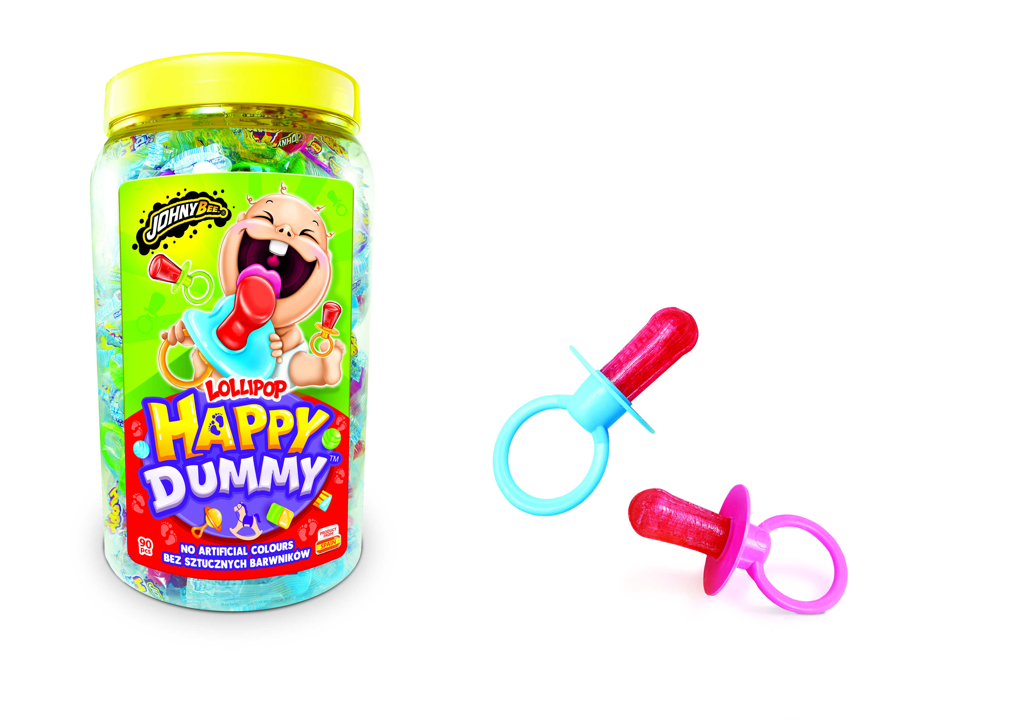 Леденец Соска в банке (Happy Dummy) Johny Bee 90шт