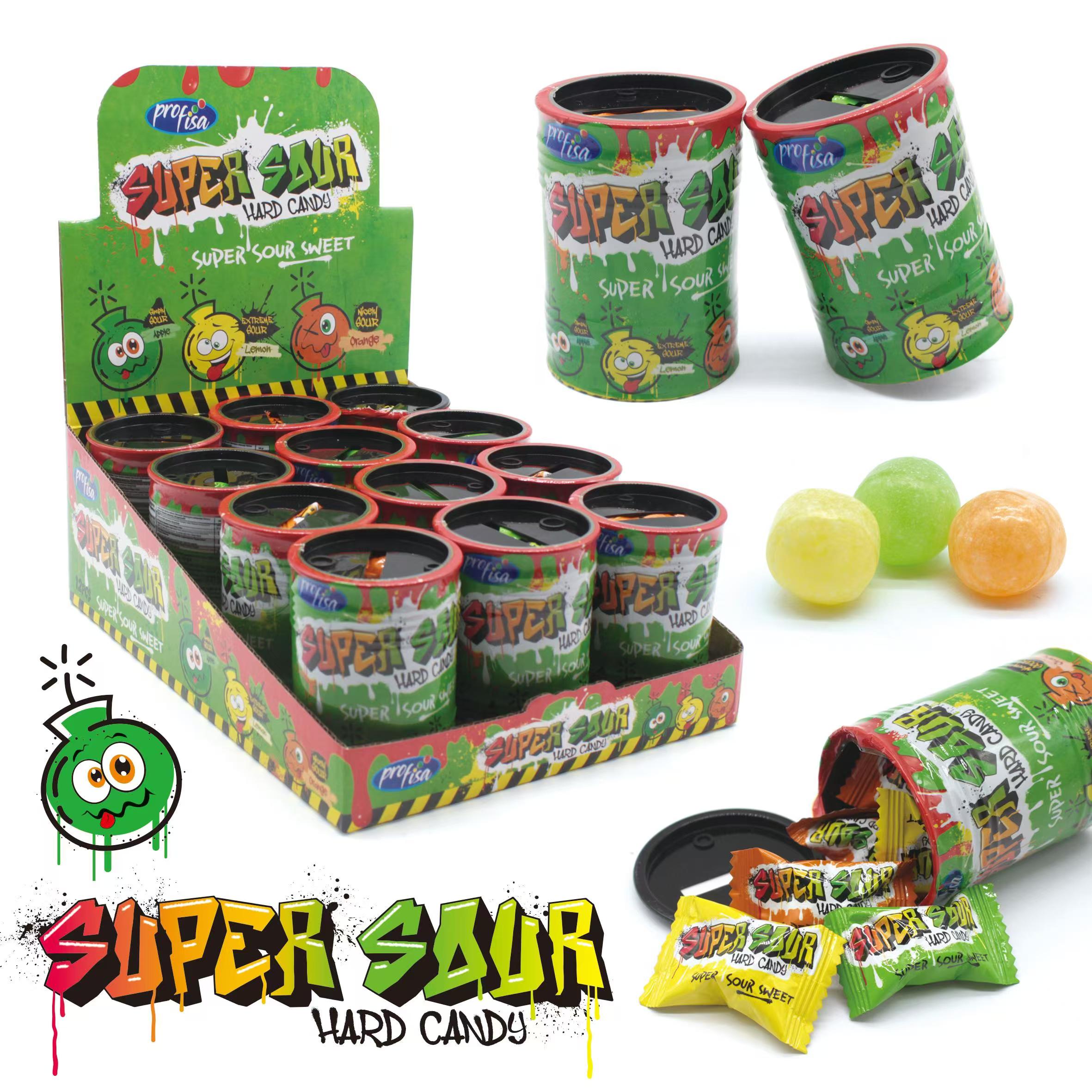 Леденец Super sour hard candy, 12шт*40г
