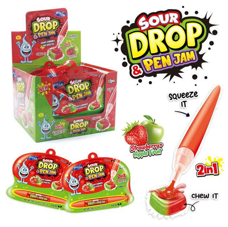 Жидкая карамель-гель + мармелад 55г 2in1 Pen jam&Gummy Stick Strawberry+Apple 12*12 Жидкая карамель-гель + мармелад 55г 2in1 Pen jam&Gummy Stick Strawberry+Apple 12*12