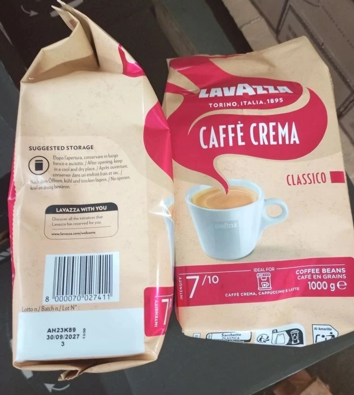 Кофе LAVAZZA 1кг CREMA CLASSICO в зернах, пакет *6шт