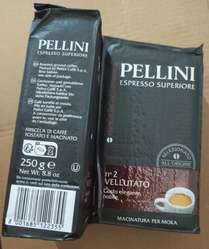 Кофе PELLINI 250г Espresso Superiore Vellutato №2 молотый, пакет *20 шт.