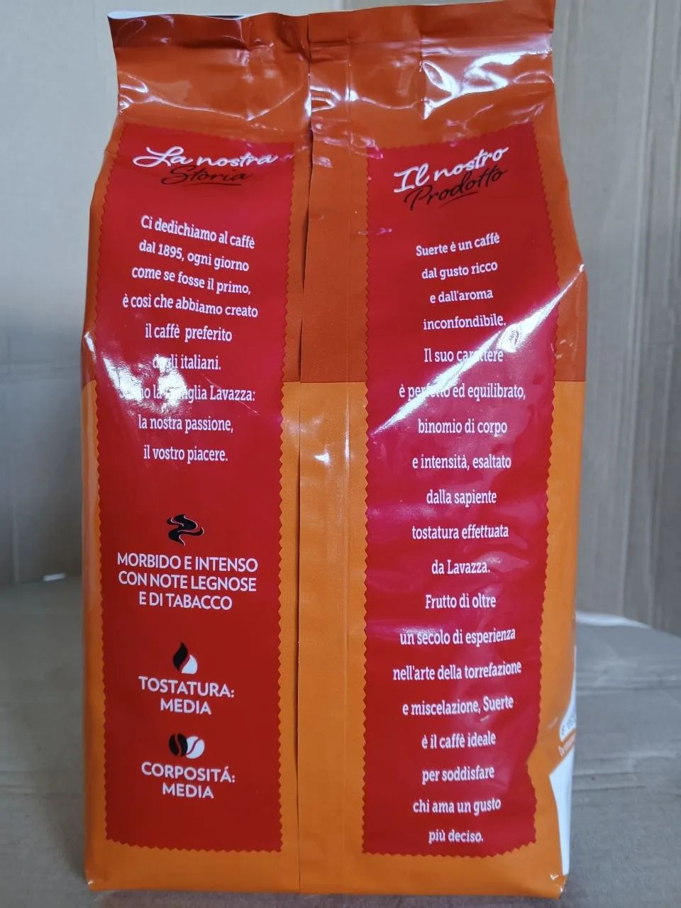 Кофе LAVAZZA 1кг SUERTE в зернах, пакет *6шт