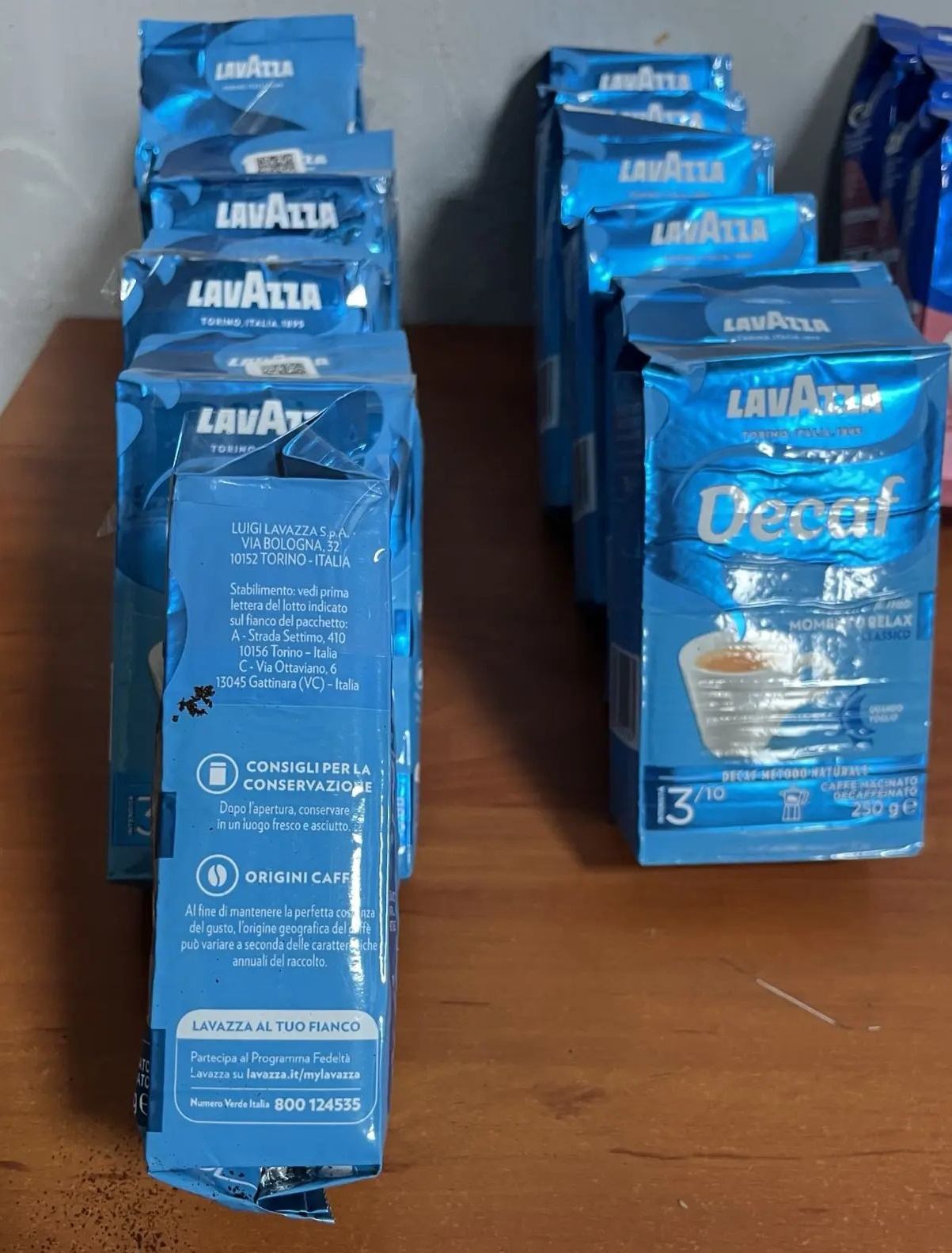 Кофе LAVAZZA 250г DEK classico молотый,без кофеина пакет*20шт
