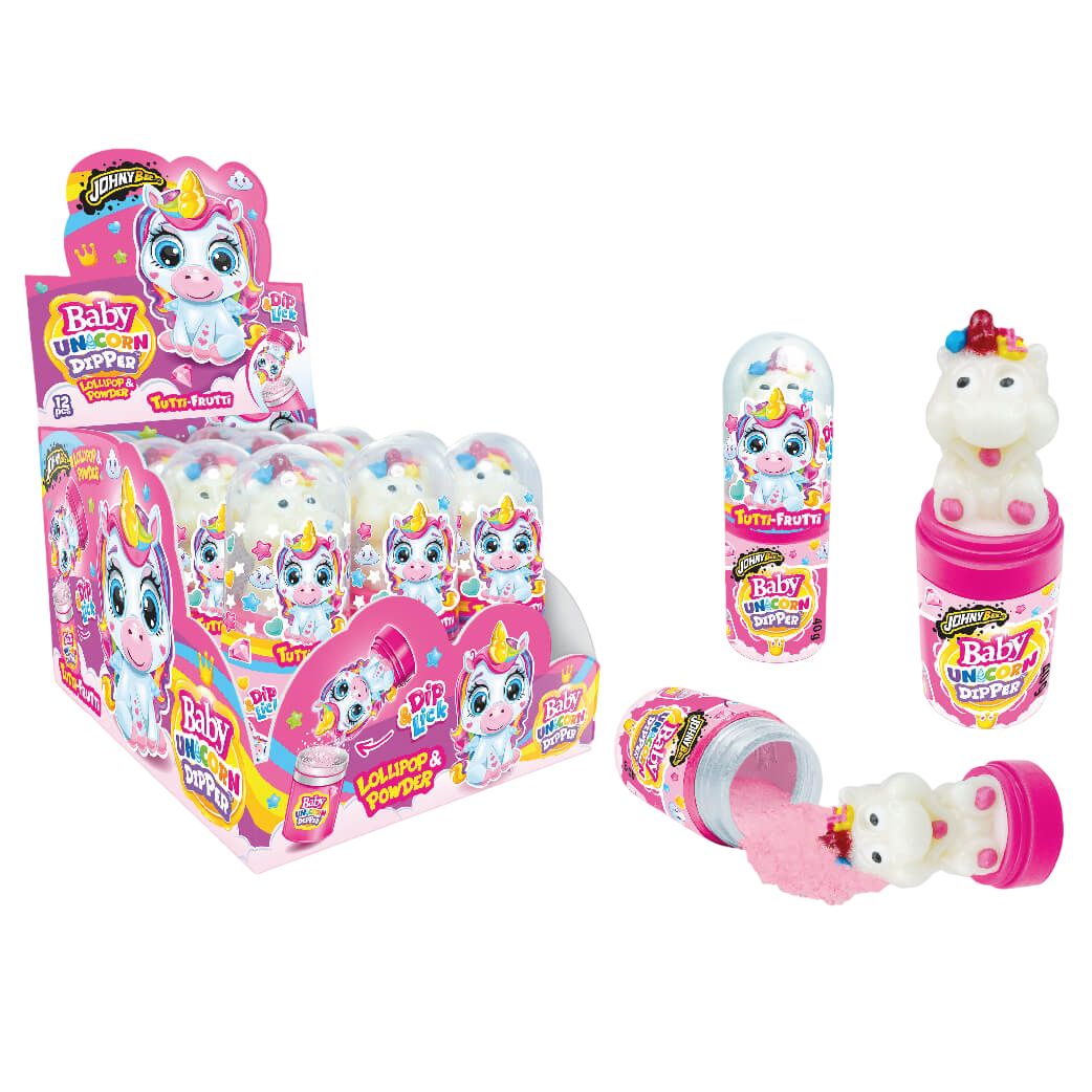 Леденец Dip n Lick Baby Unicorn, 12шт Johny Bee Леденец Dip n Lick Baby Unicorn, 12шт Johny Bee