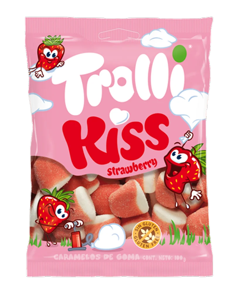 Мармелад Тролли 100г Клубничный поцелуй 22шт