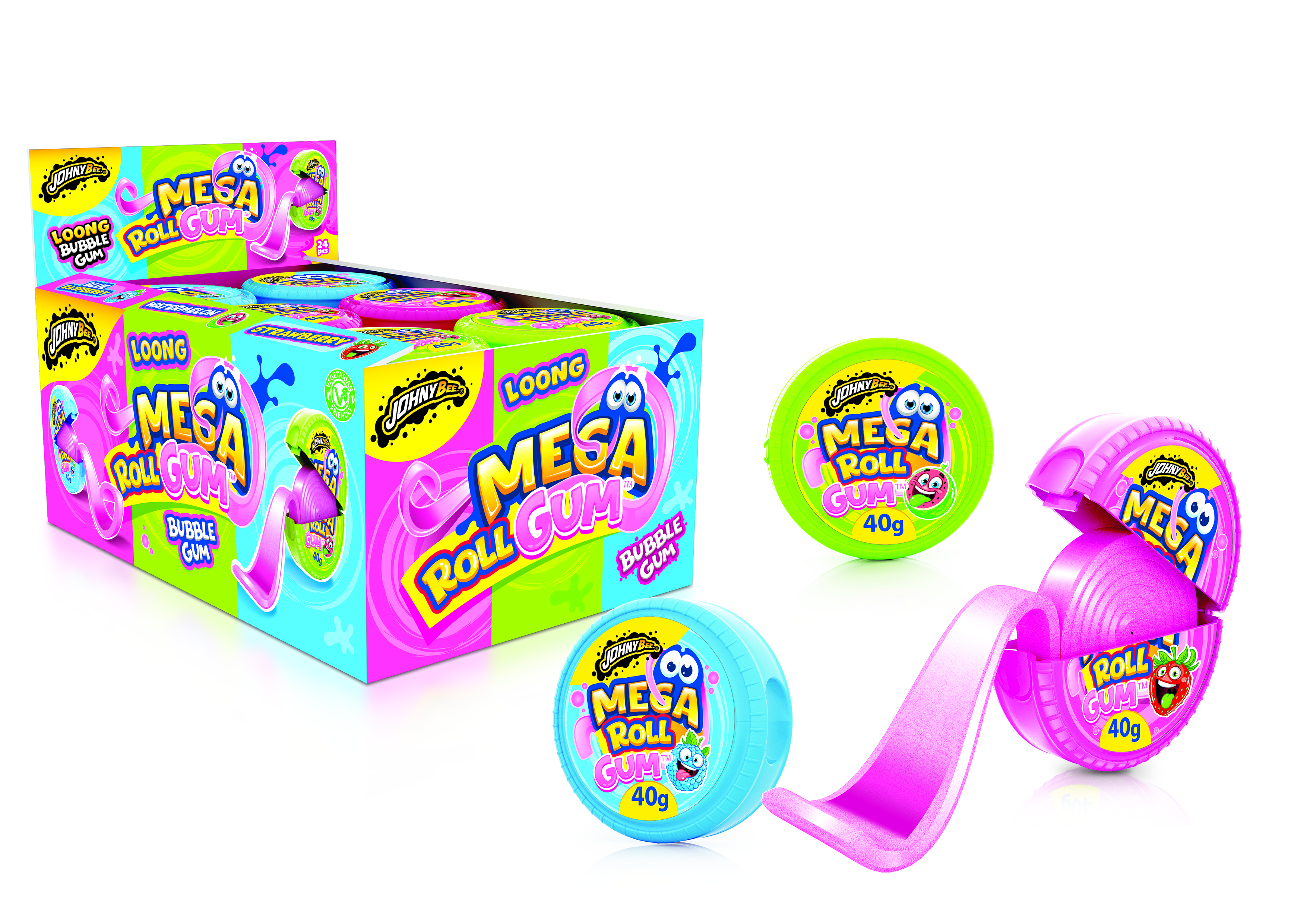 Ж. резинка Мега Рулетка Mega Roll БЛОК Johny Bee 24шт