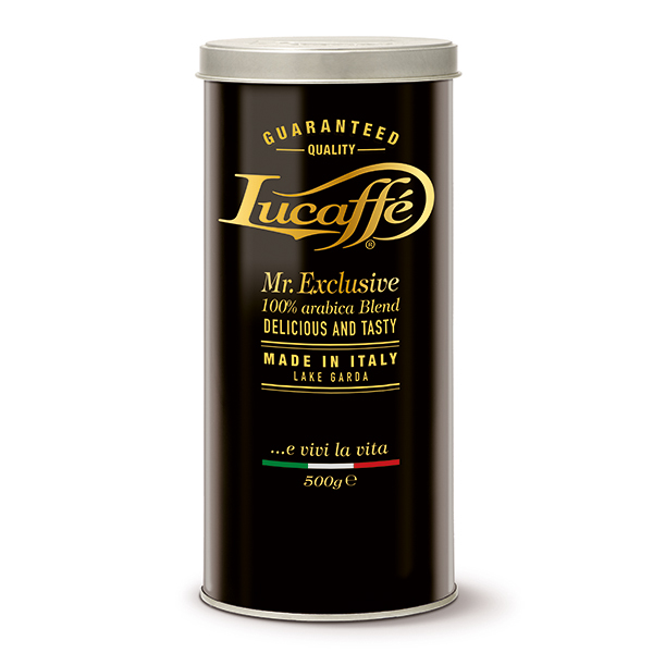 Кофе Lucaffe 500г Mr.Exclusive в зернах банка *6шт Кофе Lucaffe 500г Mr.Exclusive в зернах банка *6шт