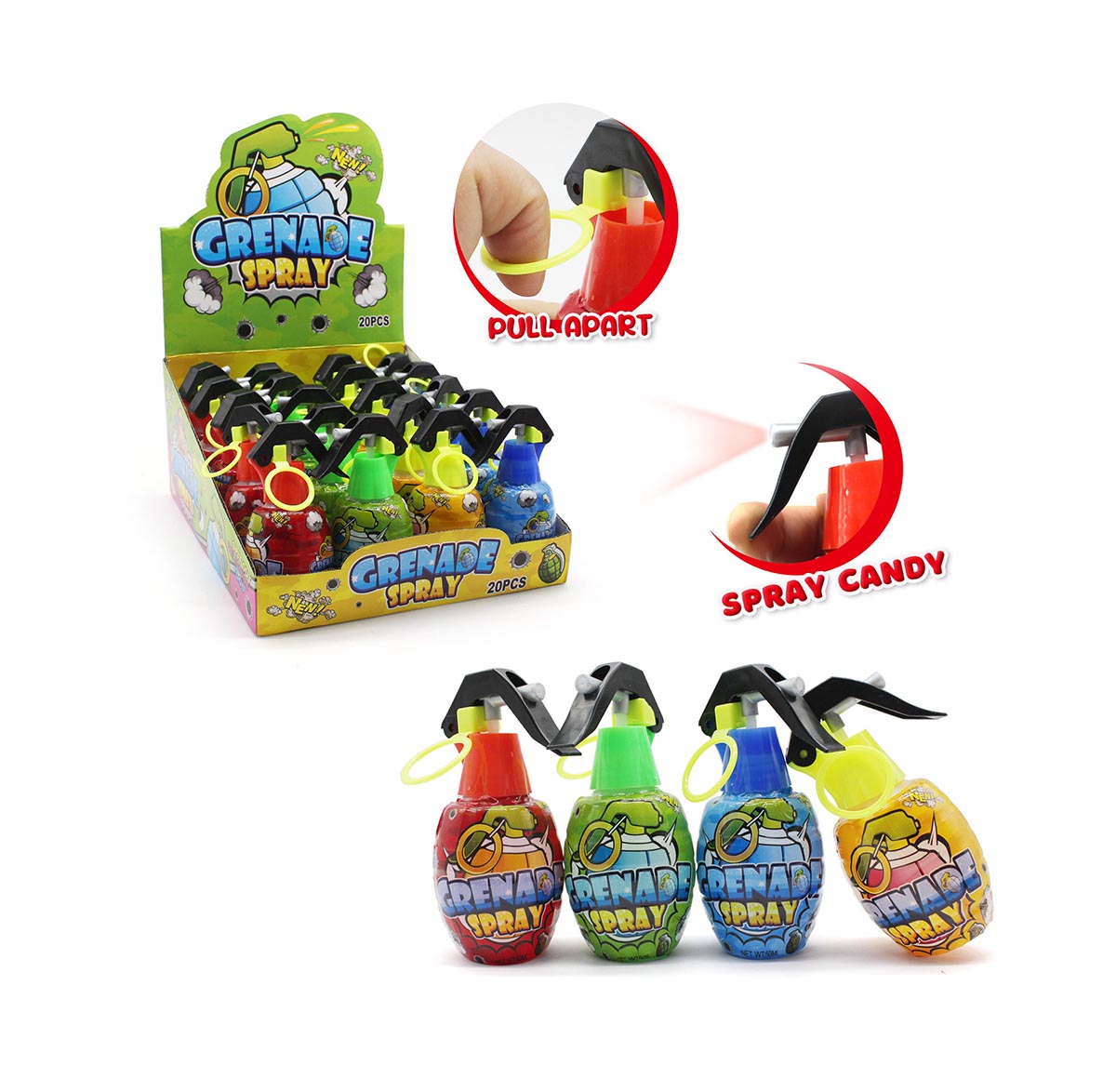 Жидкая конфета (спрей) 50мл New grenade spray ГРАНАТА 12*20
