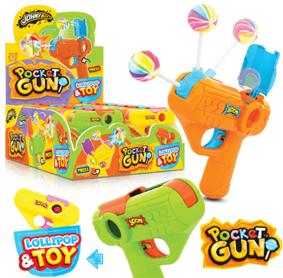 Леденец в пистолете Pocket Gun Pop 16шт Johny Bee Леденец в пистолете Pocket Gun Pop 16шт Johny Bee
