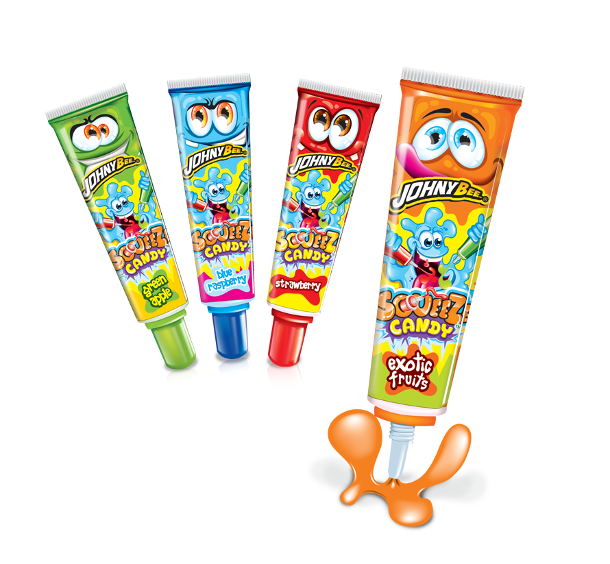 Жидкая конфета SqueeZe (в тюбике) Johny Bee 16шт Жидкая конфета SqueeZe (в тюбике) Johny Bee 16шт