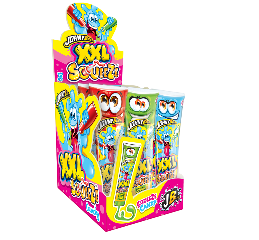 Жидкая конфета XXXL SqueeZe (в тюбике) Johny Bee 12шт Жидкая конфета XXXL SqueeZe (в тюбике) Johny Bee 12шт