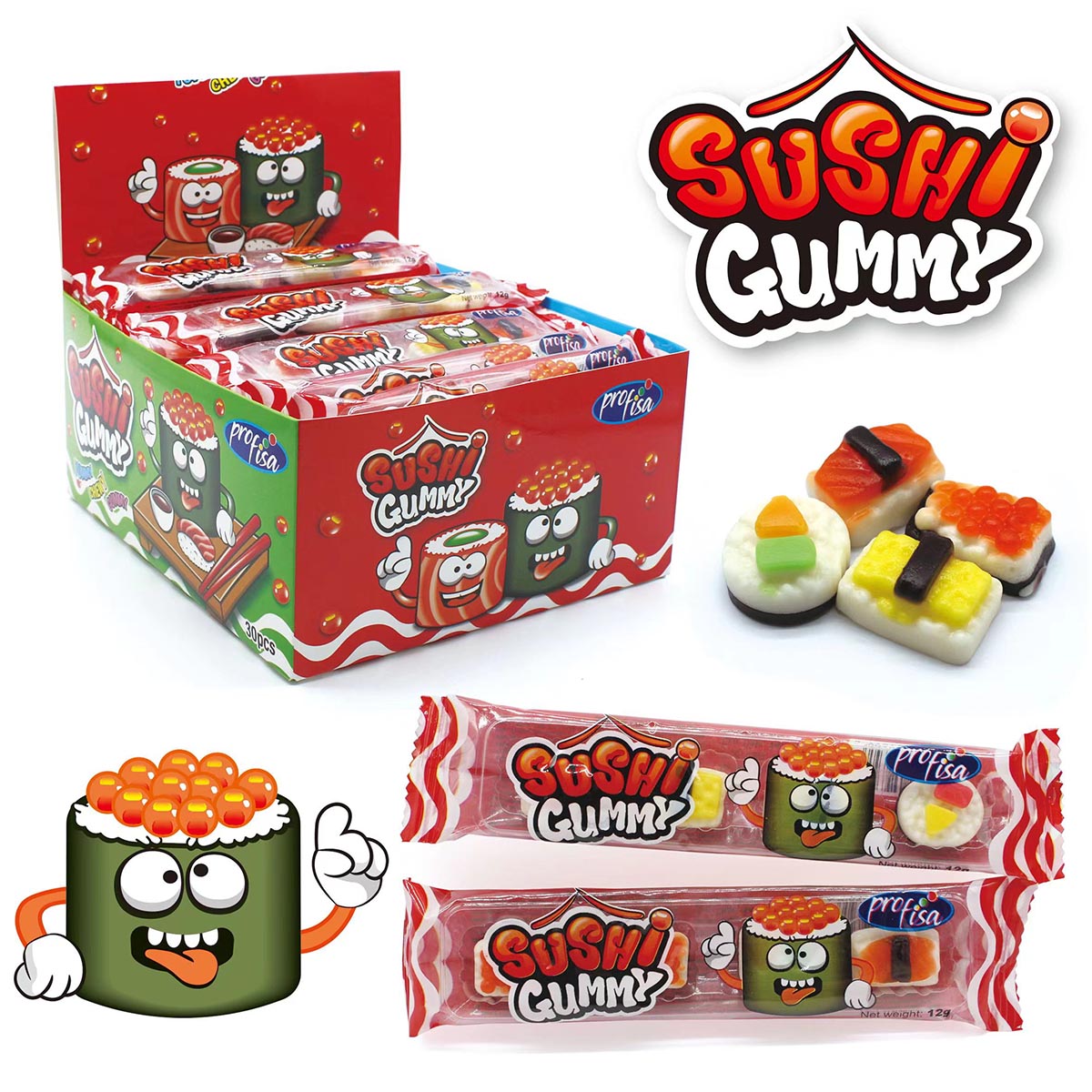 Мармелад 12гр Sushi Gummy 12*30*