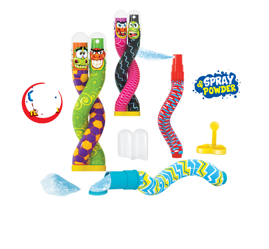 Жидкая конфета Змея спрей Twisty Treats 18шт Johny Bee Жидкая конфета Змея спрей Twisty Treats 18шт Johny Bee