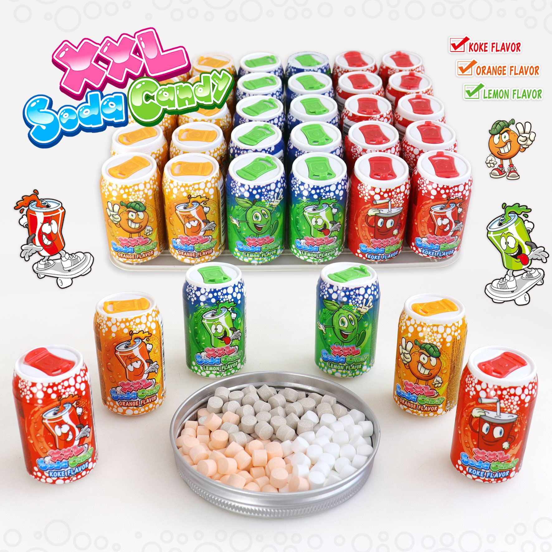 Драже Soda XXL candy PFS01239 20*30*8гр. Драже Soda XXL candy PFS01239 20*30*8гр.