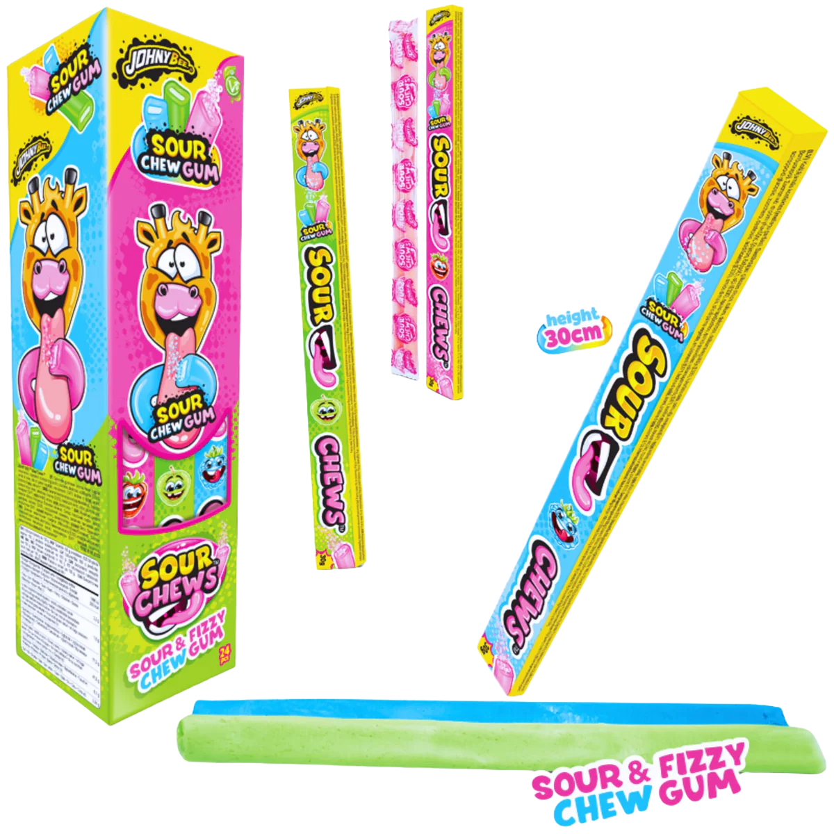 Жеват. конфета Sour Chews 24шт Johny Bee Жеват. конфета Sour Chews 24шт Johny Bee