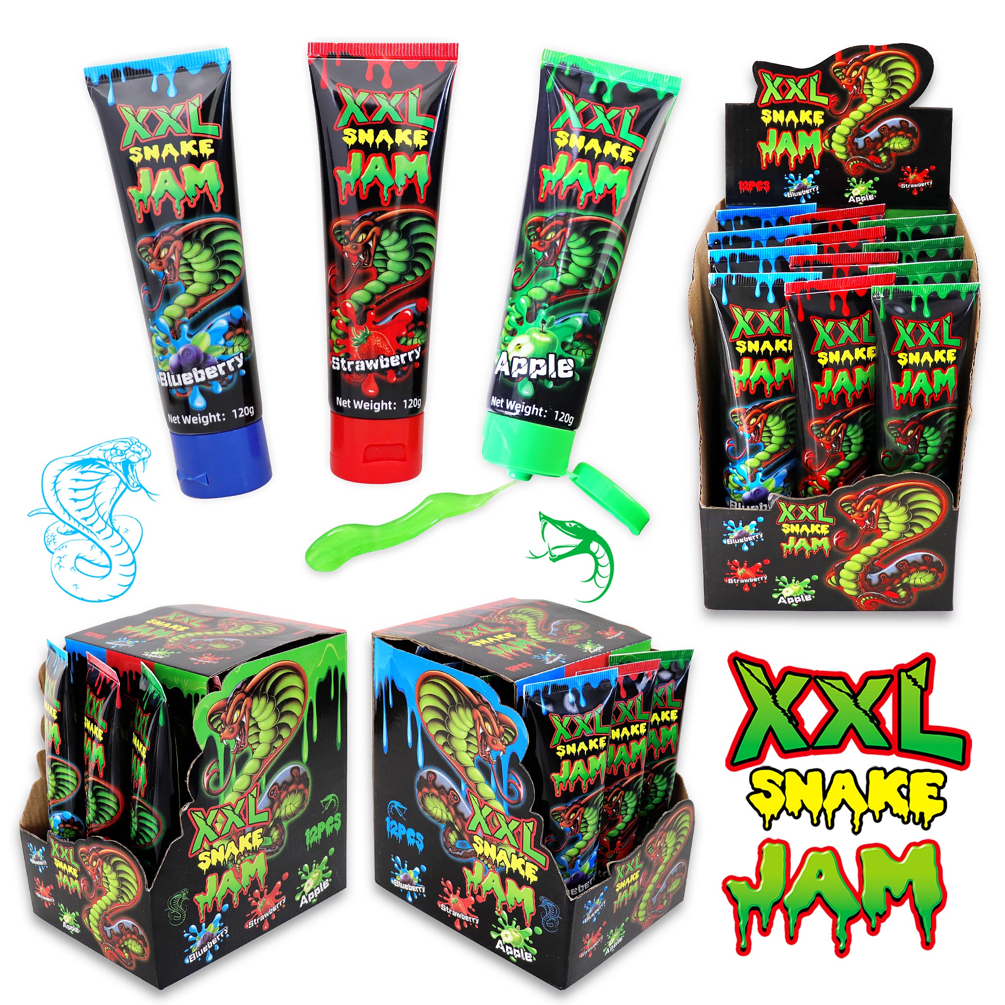 Жидкая карамель-гель Snake Jam XXL 8*12*120г