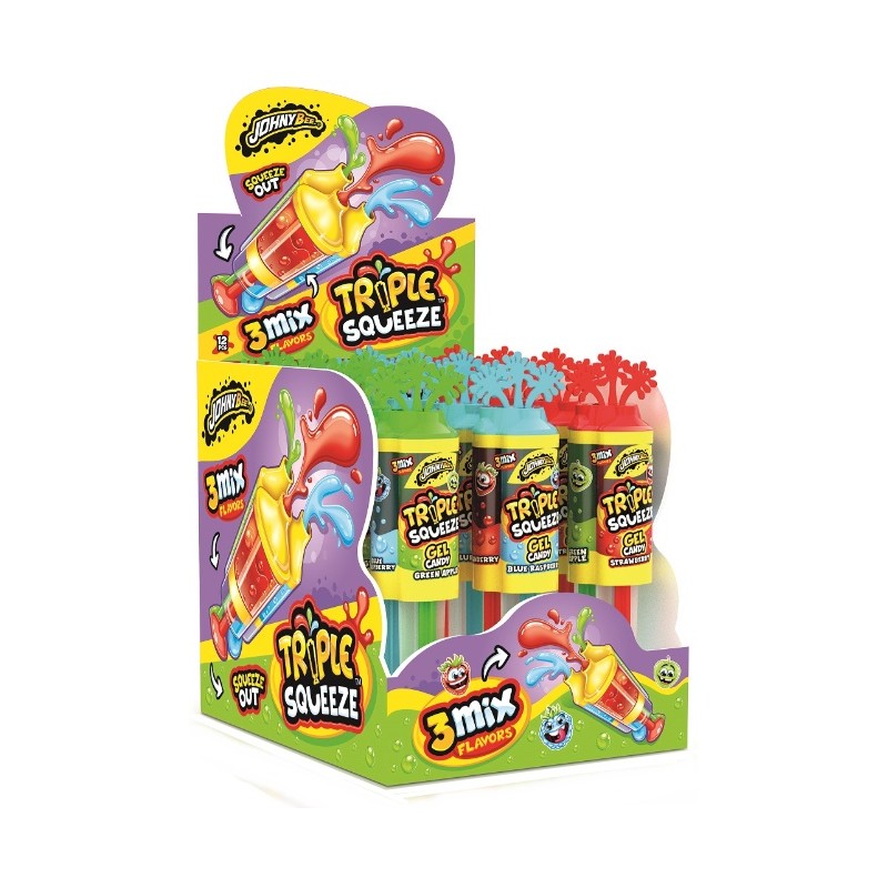 Жидкая конфета-Гель Triple Squeeze 12шт, Johny Bee