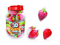 Мармелад Сочная Клубника 3D Банка 60шт, Johny Bee Мармелад Сочная Клубника 3D Банка 60шт, Johny Bee