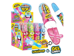 Жидкая конфета-гель + леденец Squeezy Pop, 24шт Johny Bee Жидкая конфета-гель + леденец Squeezy Pop, 24шт Johny Bee