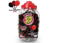 Леденец ALDOR Pin Pop Черная вишня (Black cherry) 100*17 гр. с жвачкой Johny Bee
