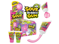 Ж. резинка в тюбике кислая Sour Bubble Squeeze, 24шт Johny Bee
