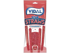 VIDAL Мармелад STIXI 90г Трубочка Клубника (Strawberry Straws) 14шт