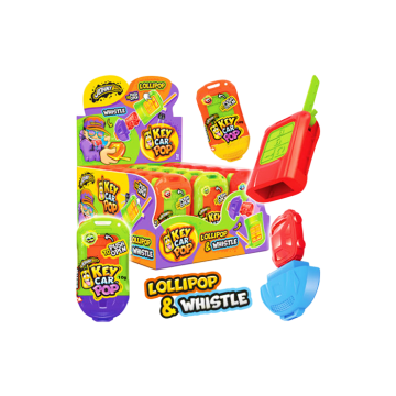 Леденец с игрушкой Свисток Key Car Pop, 18шт, Johny Bee