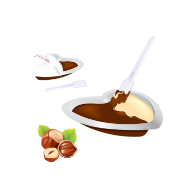 Шоколадный крем Johny Bee Сердечки 48 шт