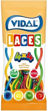 VIDAL Мармелад STIXI 85г Шнурки Радужные (Rainbow Laces) 14шт VEGAN VIDAL Мармелад STIXI 85г Шнурки Радужные (Rainbow Laces) 14шт VEGAN