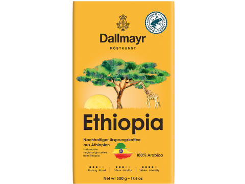 Кофе DALLMAYR ETHIOPIA 500г в зернах, пакет 12 шт Кофе DALLMAYR ETHIOPIA 500г в зернах, пакет 12 шт