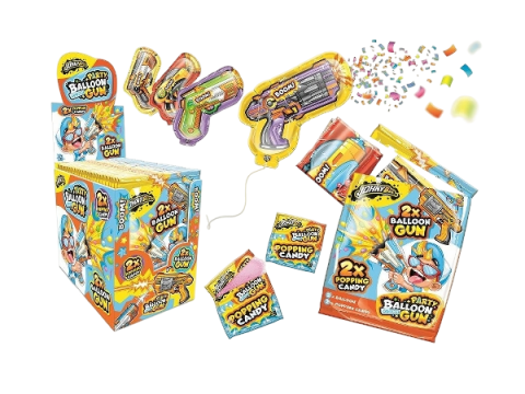 Шипучка + шары воздушные Сonfetti Gun 24шт, Johny Bee