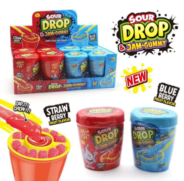 Жидкая карамель-гель + мармелад Sour drop pen jam+gummy 12*8*96г Жидкая карамель-гель + мармелад Sour drop pen jam+gummy 12*8*96г