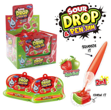 Жидкая карамель-гель + мармелад 55г 2in1 Pen jam&Gummy Stick Strawberry+Apple 12*12 Жидкая карамель-гель + мармелад 55г 2in1 Pen jam&Gummy Stick Strawberry+Apple 12*12
