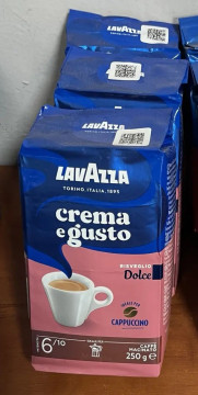Кофе LAVAZZA 250г CREMA E GUSTO DOLCE/DELICATO молотый, пакет *20шт