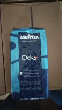 Кофе LAVAZZA 500г DEK CAFFE CREMA (без кофеина) в зернах, пакет *12шт