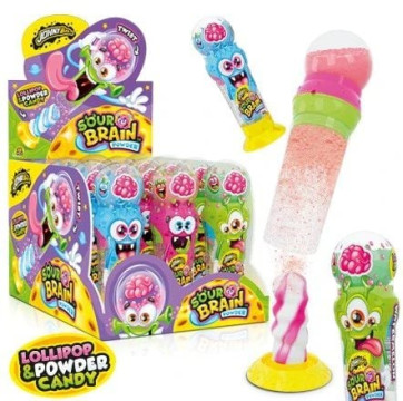 Леденец с пудрой Кислый Мозг (Sour Brain Powder) 12 шт, Johny Bee