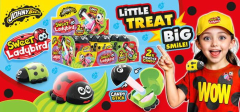 Леденец из декстрозы и 2 пудры Sweet Ladybird 12шт, Johny Bee