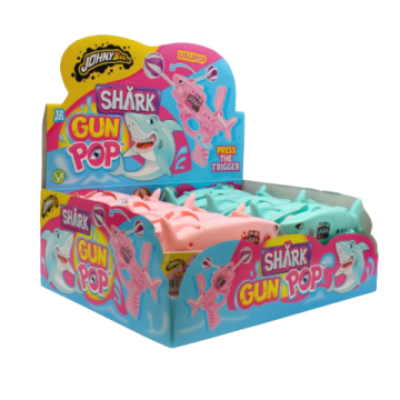 Леденец в пистолете Shark Gun Pop 12шт Johny Bee Леденец в пистолете Shark Gun Pop 12шт Johny Bee