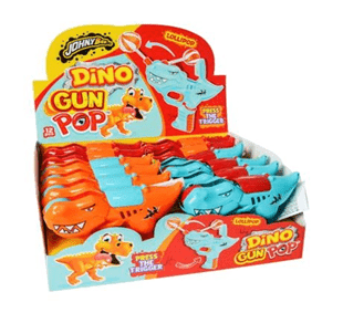Леденец в пистолете Dino Gun Pop 12шт Johny Bee Леденец в пистолете Dino Gun Pop 12шт Johny Bee