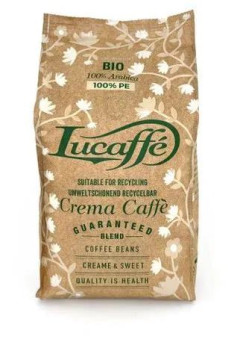 Кофе Lucaffe 500г CREMA CAFFE BIO в зернах пакет *15шт