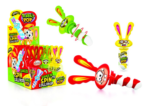Леденец Rabbit pop (Кролик) крутящийся 16 шт Johny Bee